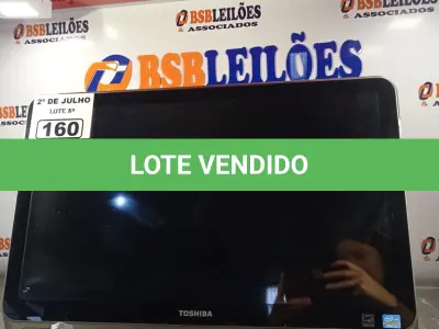 LOTE 160 - 01 COMPUTADOR ALL IN ONE MARCA TOSHIBA COREI5. (NO ESTADO, LEILÃO NÃO TEM GARANTIA E NEM DEVOLUÇÃO, SUJEITO A POSSÍVEIS AVARIAS VISÍVEIS/OCULTAS E/OU AUSÊNCIA DE COMPONENTES).