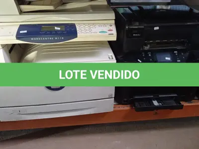 LOTE 093 - 10 IMPRESSORAS MARCAS E MODELOS DIVERSOS PARA RETIRADA DE PEÇAS. (NO ESTADO, LEILÃO NÃO TEM GARANTIA E NEM DEVOLUÇÃO, SUJEITO A POSSÍVEIS AVARIAS VISÍVEIS/OCULTAS E/OU AUSÊNCIA DE COMPONENTES).