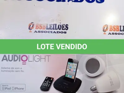 LOTE 284 - 01 - SISTEMA DE SOM E ILUMINAÇÃO SEM FIO (NO ESTADO, NÃO SABEMOS SE FUNCIONA. LEILÃO NÃO TEM GARANTIA E NEM DEVOLUÇÃO, SUJEITO A POSSÍVEIS AVARIAS VISÍVEIS/OCULTAS E/OU AUSÊNCIA DE COMPONENTES)