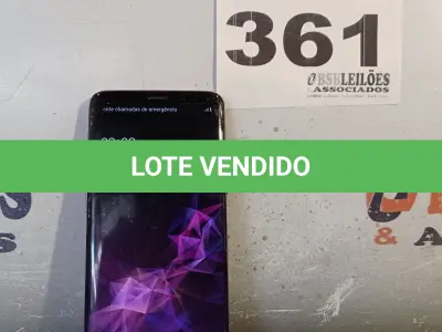 LOTE 361 - 01 - SAMSUNG GALAXY S9 64GB (NO ESTADO, NÃO SABEMOS SE FUNCIONA. LEILÃO NÃO TEM GARANTIA E NEM DEVOLUÇÃO, SUJEITO A POSSÍVEIS AVARIAS VISÍVEIS/OCULTAS E/OU AUSÊNCIA DE COMPONENTES)