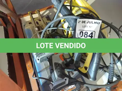 LOTE 084 - 01 LAVADORA DE ALTA PRESSÃO, 01 PARAFUSADEIRA E 01 RISCADOR DE PISOS MARCAS E MODELOS DIVERSOS PARA RETIRADA DE PEÇAS. (NO ESTADO, LEILÃO NÃO TEM GARANTIA E NEM DEVOLUÇÃO, SUJEITO A POSSÍVEIS AVARIAS VISÍVEIS/OCULTAS E/OU AUSÊNCIA DE COMPONENTES).