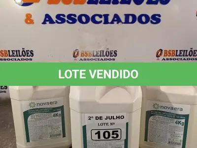 LOTE 105 - 03 GALÕES DE ÁLCOOL EM GEL ANTISSÉPTICO HIGIENIZADOR DE MÃOS 70% 4KG CADA. (NO ESTADO, LEILÃO NÃO TEM GARANTIA E NEM DEVOLUÇÃO, SUJEITO A POSSÍVEIS AVARIAS VISÍVEIS/OCULTAS E/OU AUSÊNCIA DE COMPONENTES).