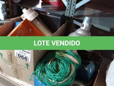 LOTE 066 - 01 LOTE COM MATÉRIAS DIVERSOS. (NO ESTADO, LEILÃO NÃO TEM GARANTIA E NEM DEVOLUÇÃO, SUJEITO A POSSÍVEIS AVARIAS VISÍVEIS/OCULTAS E/OU AUSÊNCIA DE COMPONENTES).