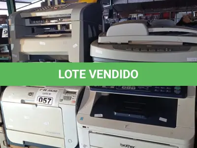 LOTE 057 - 01 SCANNER E 04 IMPRESSORAS MARCAS E MODELOS DIVERSOS PARA RETIRADA DE PEÇAS. (NO ESTADO, LEILÃO NÃO TEM GARANTIA E NEM DEVOLUÇÃO, SUJEITO A POSSÍVEIS AVARIAS VISÍVEIS/OCULTAS E/OU AUSÊNCIA DE COMPONENTES).