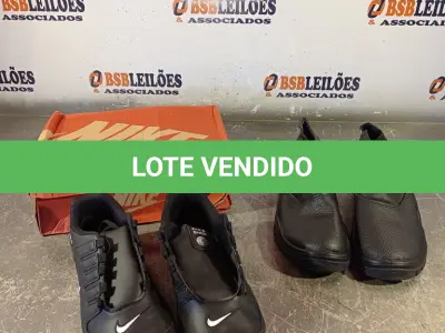 LOTE 324 - 02 – PARES DE CALÇADOS MASCULINO Nº 38 (NO ESTADO, NÃO SABEMOS SE FUNCIONA. LEILÃO NÃO TEM GARANTIA E NEM DEVOLUÇÃO, SUJEITO A POSSÍVEIS AVARIAS VISÍVEIS/OCULTAS E/OU AUSÊNCIA DE COMPONENTES)