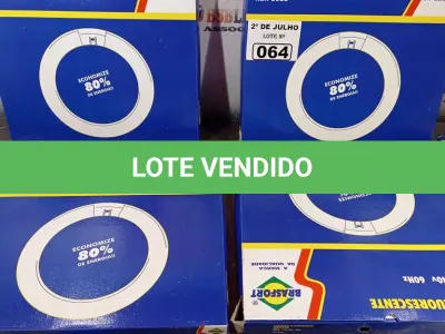 LOTE 064 - 10 LÂMPADAS FLUORESCENTES CIRCULAR 40W 110-220V E 10 REATORES. (NO ESTADO, LEILÃO NÃO TEM GARANTIA E NEM DEVOLUÇÃO, SUJEITO A POSSÍVEIS AVARIAS VISÍVEIS/OCULTAS E/OU AUSÊNCIA DE COMPONENTES).
