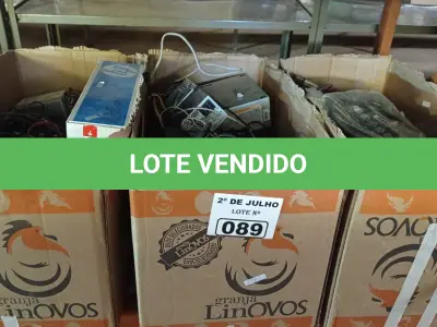 LOTE 089 - 01 LOTE COM GRANDE QUANTIDADE DE CABOS E FONTES MARCAS E MODELOS DIVERSOS. (NO ESTADO, LEILÃO NÃO TEM GARANTIA E NEM DEVOLUÇÃO, SUJEITO A POSSÍVEIS AVARIAS VISÍVEIS/OCULTAS E/OU AUSÊNCIA DE COMPONENTES).