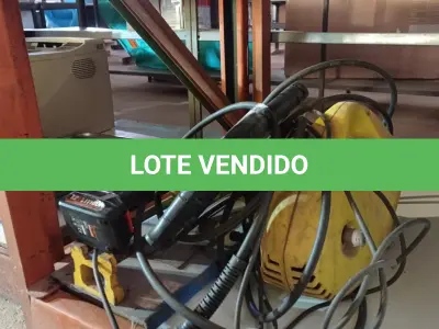 LOTE 084 - 01 LAVADORA DE ALTA PRESSÃO, 01 PARAFUSADEIRA E 01 RISCADOR DE PISOS MARCAS E MODELOS DIVERSOS PARA RETIRADA DE PEÇAS. (NO ESTADO, LEILÃO NÃO TEM GARANTIA E NEM DEVOLUÇÃO, SUJEITO A POSSÍVEIS AVARIAS VISÍVEIS/OCULTAS E/OU AUSÊNCIA DE COMPONENTES).