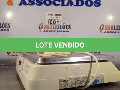 LOTE 001 - 01 BALANÇA ELETRÔNICA MARCA FILIZOLA CAPACIDADE 5KG. (NO ESTADO, LEILÃO NÃO TEM GARANTIA E NEM DEVOLUÇÃO, SUJEITO A POSSÍVEIS AVARIAS VISÍVEIS/OCULTAS E/OU AUSÊNCIA DE COMPONENTES).