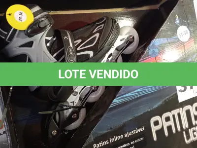 LOTE 378 - 01 - PATINS OXER LIGHT INLINE - ABEC 7 - AJUSTÁVEL TAMANHO 33-36 (NO ESTADO, NÃO SABEMOS SE FUNCIONA. LEILÃO NÃO TEM GARANTIA E NEM DEVOLUÇÃO, SUJEITO A POSSÍVEIS AVARIAS VISÍVEIS/OCULTAS E/OU AUSÊNCIA DE COMPONENTES)