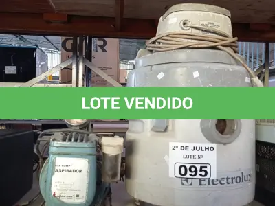 LOTE 095 - 01 ASPIRADOR DE PÓ E 01 BOMBA DE VÁCUO. (NO ESTADO, LEILÃO NÃO TEM GARANTIA E NEM DEVOLUÇÃO, SUJEITO A POSSÍVEIS AVARIAS VISÍVEIS/OCULTAS E/OU AUSÊNCIA DE COMPONENTES).