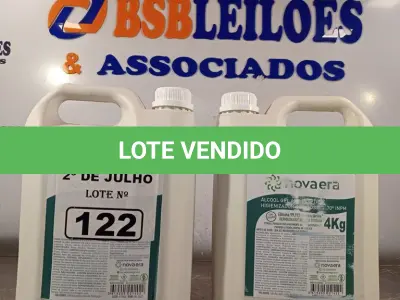 LOTE 122 - 02 GALÕES DE ÁLCOOL EM GEL ANTISSÉPTICO HIGIENIZADOR DE MÃOS 70% 4KG CADA. (NO ESTADO, LEILÃO NÃO TEM GARANTIA E NEM DEVOLUÇÃO, SUJEITO A POSSÍVEIS AVARIAS VISÍVEIS/OCULTAS E/OU AUSÊNCIA DE COMPONENTES).
