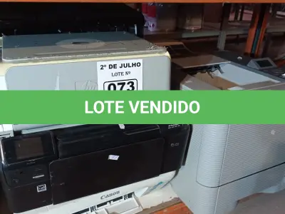 LOTE 073 - 10 IMPRESSORAS MARCAS E MODELOS DIVERSOS PARA RETIRADA DE PEÇAS. (NO ESTADO, LEILÃO NÃO TEM GARANTIA E NEM DEVOLUÇÃO, SUJEITO A POSSÍVEIS AVARIAS VISÍVEIS/OCULTAS E/OU AUSÊNCIA DE COMPONENTES).