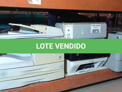 LOTE 073 - 10 IMPRESSORAS MARCAS E MODELOS DIVERSOS PARA RETIRADA DE PEÇAS. (NO ESTADO, LEILÃO NÃO TEM GARANTIA E NEM DEVOLUÇÃO, SUJEITO A POSSÍVEIS AVARIAS VISÍVEIS/OCULTAS E/OU AUSÊNCIA DE COMPONENTES).