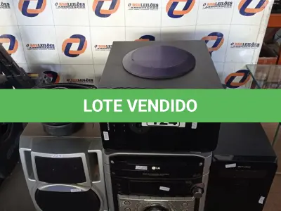 LOTE 124 - 02 SUBWOOFER, 01 APARELHO DE SOM E 01 ALTO-FALANTE MARCAS E MODELOS DIVERSOS. (NO ESTADO, LEILÃO NÃO TEM GARANTIA E NEM DEVOLUÇÃO, SUJEITO A POSSÍVEIS AVARIAS VISÍVEIS/OCULTAS E/OU AUSÊNCIA DE COMPONENTES).