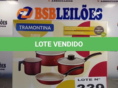 LOTE 339 - 01 - CONJUNTO PANELAS TURIN 4 PEÇAS TRAMONTINA (NO ESTADO, NÃO SABEMOS SE FUNCIONA. LEILÃO NÃO TEM GARANTIA E NEM DEVOLUÇÃO, SUJEITO A POSSÍVEIS AVARIAS VISÍVEIS/OCULTAS E/OU AUSÊNCIA DE COMPONENTES)