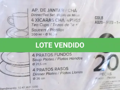 LOTE 386 - 01 – CONJUNTO DE JANTAR (NO ESTADO, NÃO SABEMOS SE FUNCIONA. LEILÃO NÃO TEM GARANTIA E NEM DEVOLUÇÃO, SUJEITO A POSSÍVEIS AVARIAS VISÍVEIS/OCULTAS E/OU AUSÊNCIA DE COMPONENTES)