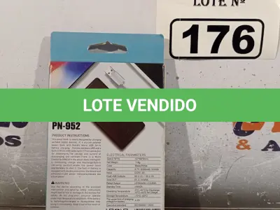 LOTE 176 - 01 POWER BANK 5.000MHA. (NO ESTADO, LEILÃO NÃO TEM GARANTIA E NEM DEVOLUÇÃO, SUJEITO A POSSÍVEIS AVARIAS VISÍVEIS/OCULTAS E/OU AUSÊNCIA DE COMPONENTES).