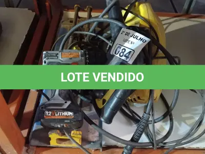 LOTE 084 - 01 LAVADORA DE ALTA PRESSÃO, 01 PARAFUSADEIRA E 01 RISCADOR DE PISOS MARCAS E MODELOS DIVERSOS PARA RETIRADA DE PEÇAS. (NO ESTADO, LEILÃO NÃO TEM GARANTIA E NEM DEVOLUÇÃO, SUJEITO A POSSÍVEIS AVARIAS VISÍVEIS/OCULTAS E/OU AUSÊNCIA DE COMPONENTES).