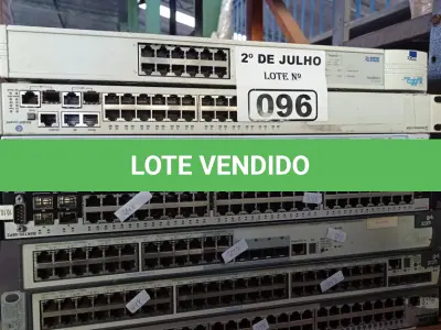 LOTE 096 - 07 SWITCHES MARCAS E MODELOS DIVERSOS.  (NO ESTADO, LEILÃO NÃO TEM GARANTIA E NEM DEVOLUÇÃO, SUJEITO A POSSÍVEIS AVARIAS VISÍVEIS/OCULTAS E/OU AUSÊNCIA DE COMPONENTES).