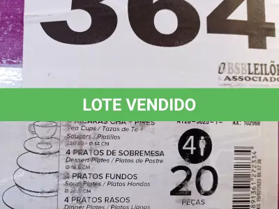 LOTE 364 - 01 – CONJUNTO DE JANTAR (NO ESTADO, NÃO SABEMOS SE FUNCIONA. LEILÃO NÃO TEM GARANTIA E NEM DEVOLUÇÃO, SUJEITO A POSSÍVEIS AVARIAS VISÍVEIS/OCULTAS E/OU AUSÊNCIA DE COMPONENTES)