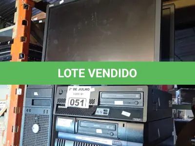 LOTE 051 - 04 CPU’S E 02 MONITORES MARCAS E MODELOS DIVERSOS PARA RETIRADA DE PEÇAS. (NO ESTADO, LEILÃO NÃO TEM GARANTIA E NEM DEVOLUÇÃO, SUJEITO A POSSÍVEIS AVARIAS VISÍVEIS/OCULTAS E/OU AUSÊNCIA DE COMPONENTES).