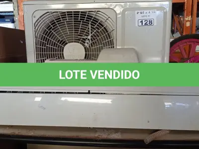 LOTE 128 - 01 AR CONDICIONADO 18.000 BTU. (NO ESTADO, LEILÃO NÃO TEM GARANTIA E NEM DEVOLUÇÃO, SUJEITO A POSSÍVEIS AVARIAS VISÍVEIS/OCULTAS E/OU AUSÊNCIA DE COMPONENTES).