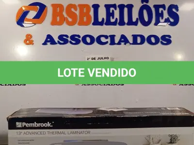 LOTE 155 - 01 IMPRESSORA PEMBROOK THERMAL LAMINATOR. (NO ESTADO, LEILÃO NÃO TEM GARANTIA E NEM DEVOLUÇÃO, SUJEITO A POSSÍVEIS AVARIAS VISÍVEIS/OCULTAS E/OU AUSÊNCIA DE COMPONENTES).