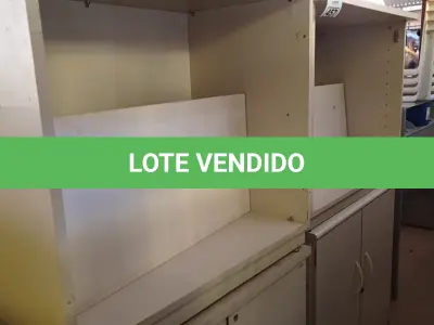 LOTE 457 - 04 ARMÁRIOS BAIXOS COM AVARIAS. (NO ESTADO, LEILÃO NÃO TEM GARANTIA E NEM DEVOLUÇÃO, SUJEITO A POSSÍVEIS AVARIAS VISÍVEIS/OCULTAS E/OU AUSÊNCIA DE COMPONENTES).