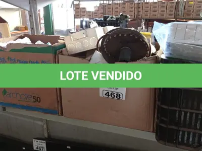 LOTE 468 - 01 LOTE COM MATERIAIS ELÉTRICOS DIVERSOS. (NO ESTADO, LEILÃO NÃO TEM GARANTIA E NEM DEVOLUÇÃO, SUJEITO A POSSÍVEIS AVARIAS VISÍVEIS/OCULTAS E/OU AUSÊNCIA DE COMPONENTES).