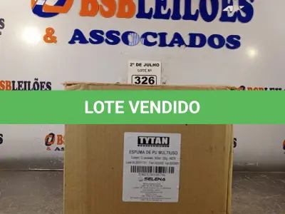 LOTE 326 - 12 LATAS DE ESPUMA DE PU MULTIUSO TYTAN. (NO ESTADO, LEILÃO NÃO TEM GARANTIA E NEM DEVOLUÇÃO, SUJEITO A POSSÍVEIS AVARIAS VISÍVEIS/OCULTAS E/OU AUSÊNCIA DE COMPONENTES).