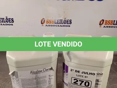 LOTE 270 - 01 GALÃO DE LIMPA ALUMÍNIO E 01 GALÃO DE ALCALINO CLORAL 5LITROS. (NO ESTADO, LEILÃO NÃO TEM GARANTIA E NEM DEVOLUÇÃO, SUJEITO A POSSÍVEIS AVARIAS VISÍVEIS/OCULTAS E/OU AUSÊNCIA DE COMPONENTES).