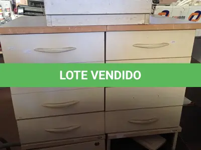 LOTE 442 - 05 GAVETEIROS COM 04 GAVETAS. (NO ESTADO, LEILÃO NÃO TEM GARANTIA E NEM DEVOLUÇÃO, SUJEITO A POSSÍVEIS AVARIAS VISÍVEIS/OCULTAS E/OU AUSÊNCIA DE COMPONENTES).
