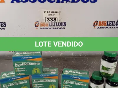 LOTE 338 - 04 CAIXAS DE ACETILCISTEINA 600MG E 03 FRASCOS DE 30 ERVAS BIO&FLORA 500MG COM 60 CAPSULAS CADA.  (NO ESTADO, LEILÃO NÃO TEM GARANTIA E NEM DEVOLUÇÃO, SUJEITO A POSSÍVEIS AVARIAS VISÍVEIS/OCULTAS E/OU AUSÊNCIA DE COMPONENTES).