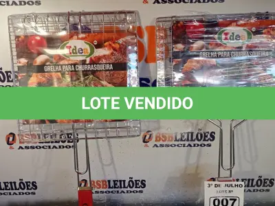 LOTE 007 - 02 GRELHAS PARA CHURRASQUEIRA. (NO ESTADO, LEILÃO NÃO TEM GARANTIA E NEM DEVOLUÇÃO, SUJEITO A POSSÍVEIS AVARIAS VISÍVEIS/OCULTAS E/OU AUSÊNCIA DE COMPONENTES).