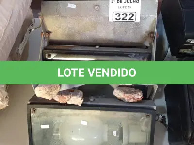 LOTE 322 - 04 LUMINÁRIAS DE PÁTIO. (NO ESTADO, LEILÃO NÃO TEM GARANTIA E NEM DEVOLUÇÃO, SUJEITO A POSSÍVEIS AVARIAS VISÍVEIS/OCULTAS E/OU AUSÊNCIA DE COMPONENTES).