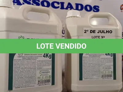 LOTE 435 - 02 GALÕES DE ÁLCOOL EM GEL ANTISSÉPTICO HIGIENIZADOR DE MÃOS 70% 4KG CADA. (NO ESTADO, LEILÃO NÃO TEM GARANTIA E NEM DEVOLUÇÃO, SUJEITO A POSSÍVEIS AVARIAS VISÍVEIS/OCULTAS E/OU AUSÊNCIA DE COMPONENTES).