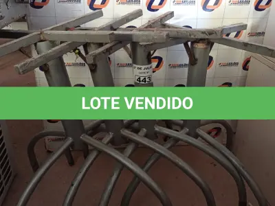 LOTE 443 - 04 BASES DE MESA DE FERRO. (NO ESTADO, LEILÃO NÃO TEM GARANTIA E NEM DEVOLUÇÃO, SUJEITO A POSSÍVEIS AVARIAS VISÍVEIS/OCULTAS E/OU AUSÊNCIA DE COMPONENTES).