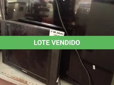 LOTE 487 - 02 TV’S MARCAS E MODELOS DIVERSOS PARA RETIRADA DE PEÇAS. (NO ESTADO, LEILÃO NÃO TEM GARANTIA E NEM DEVOLUÇÃO, SUJEITO A POSSÍVEIS AVARIAS VISÍVEIS/OCULTAS E/OU AUSÊNCIA DE COMPONENTES).
