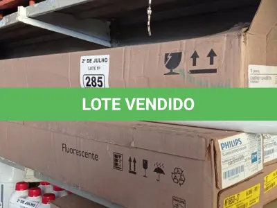 LOTE 285 - 01 LOTE COM GRANDE QUANTIDADE DE LÂMPADAS TUBULARES FLUORESCENTES MARCAS E MODELOS DIVERSOS. (NO ESTADO, LEILÃO NÃO TEM GARANTIA E NEM DEVOLUÇÃO, SUJEITO A POSSÍVEIS AVARIAS VISÍVEIS/OCULTAS E/OU AUSÊNCIA DE COMPONENTES).