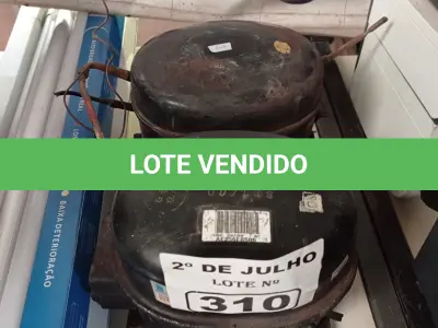 LOTE 310 - 02 MOTORES PARA REFRIGERAÇÃO. (NO ESTADO, LEILÃO NÃO TEM GARANTIA E NEM DEVOLUÇÃO, SUJEITO A POSSÍVEIS AVARIAS VISÍVEIS/OCULTAS E/OU AUSÊNCIA DE COMPONENTES).