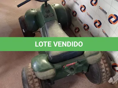 LOTE 319 - 01 QUADRICICLO INFANTIL 12V COM 02 MOTORES. (NO ESTADO, LEILÃO NÃO TEM GARANTIA E NEM DEVOLUÇÃO, SUJEITO A POSSÍVEIS AVARIAS VISÍVEIS/OCULTAS E/OU AUSÊNCIA DE COMPONENTES).