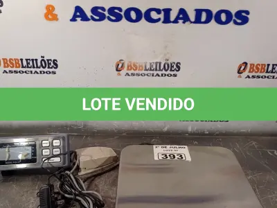 LOTE 393 - 01 BALANÇA PARA ALIMENTOS. (NO ESTADO, LEILÃO NÃO TEM GARANTIA E NEM DEVOLUÇÃO, SUJEITO A POSSÍVEIS AVARIAS VISÍVEIS/OCULTAS E/OU AUSÊNCIA DE COMPONENTES).