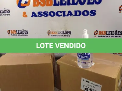 LOTE 473 - 02 CAIXAS COM BISNAGAS DE ÁLCOOL EM GEL 70% COM HIDRATANTE 440G COM 12 UNIDADES CADA. (NO ESTADO, LEILÃO NÃO TEM GARANTIA E NEM DEVOLUÇÃO, SUJEITO A POSSÍVEIS AVARIAS VISÍVEIS/OCULTAS E/OU AUSÊNCIA DE COMPONENTES).