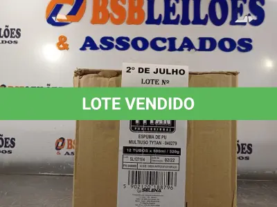 LOTE 291 - 12 LATAS DE ESPUMA DE PU MULTIUSO TYTAN. (NO ESTADO, LEILÃO NÃO TEM GARANTIA E NEM DEVOLUÇÃO, SUJEITO A POSSÍVEIS AVARIAS VISÍVEIS/OCULTAS E/OU AUSÊNCIA DE COMPONENTES).
