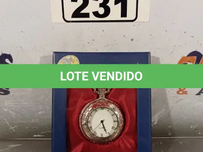 LOTE 231 - 01 RELÓGIO DE BOLSO. (NO ESTADO, LEILÃO NÃO TEM GARANTIA E NEM DEVOLUÇÃO, SUJEITO A POSSÍVEIS AVARIAS VISÍVEIS/OCULTAS E/OU AUSÊNCIA DE COMPONENTES).