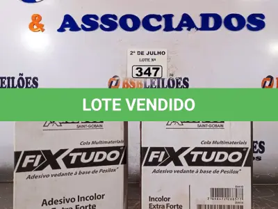 LOTE 347 - 02 CAIXAS COM ADESIVO VEDANTE A BASE DE PESILOX 20G COM 12 BISNAGAS CADA. (NO ESTADO, LEILÃO NÃO TEM GARANTIA E NEM DEVOLUÇÃO, SUJEITO A POSSÍVEIS AVARIAS VISÍVEIS/OCULTAS E/OU AUSÊNCIA DE COMPONENTES).