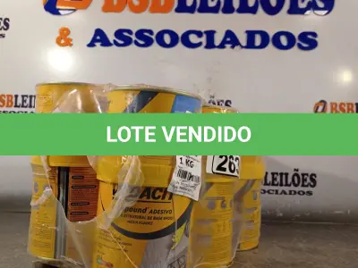 LOTE 263 - 06 LATAS DE ADESIVO ESTRUTURAL DE BASE EPÓXI MEDIA FLUIDEZ COMPONENTES A+B. (NO ESTADO, LEILÃO NÃO TEM GARANTIA E NEM DEVOLUÇÃO, SUJEITO A POSSÍVEIS AVARIAS VISÍVEIS/OCULTAS E/OU AUSÊNCIA DE COMPONENTES).