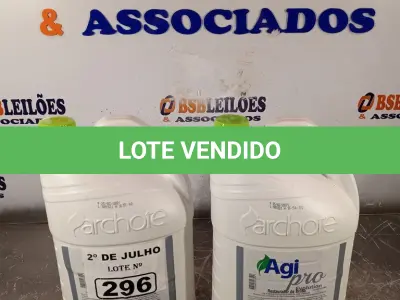 LOTE 296 - 10 LITROS DE AGI PRO EVOLUTION RESTAURADOR DE BRILHO. (NO ESTADO, LEILÃO NÃO TEM GARANTIA E NEM DEVOLUÇÃO, SUJEITO A POSSÍVEIS AVARIAS VISÍVEIS/OCULTAS E/OU AUSÊNCIA DE COMPONENTES).