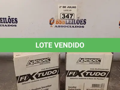 LOTE 347 - 02 CAIXAS COM ADESIVO VEDANTE A BASE DE PESILOX 20G COM 12 BISNAGAS CADA. (NO ESTADO, LEILÃO NÃO TEM GARANTIA E NEM DEVOLUÇÃO, SUJEITO A POSSÍVEIS AVARIAS VISÍVEIS/OCULTAS E/OU AUSÊNCIA DE COMPONENTES).